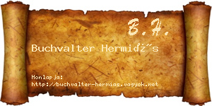 Buchvalter Hermiás névjegykártya
